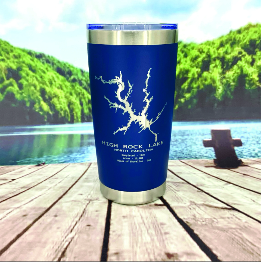 High Rock Lake Engraved Tumbler Travel Mug