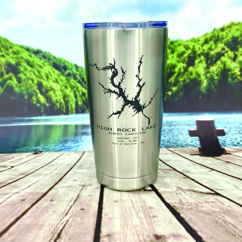 High Rock Lake Engraved Tumbler Travel Mug