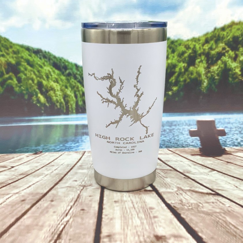 High Rock Lake Engraved Tumbler Travel Mug