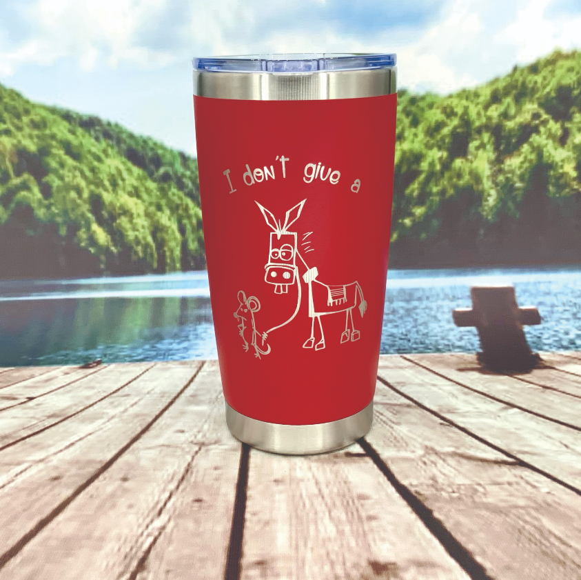 I Don't Give a Rat's Engraved Tumbler Travel Mug