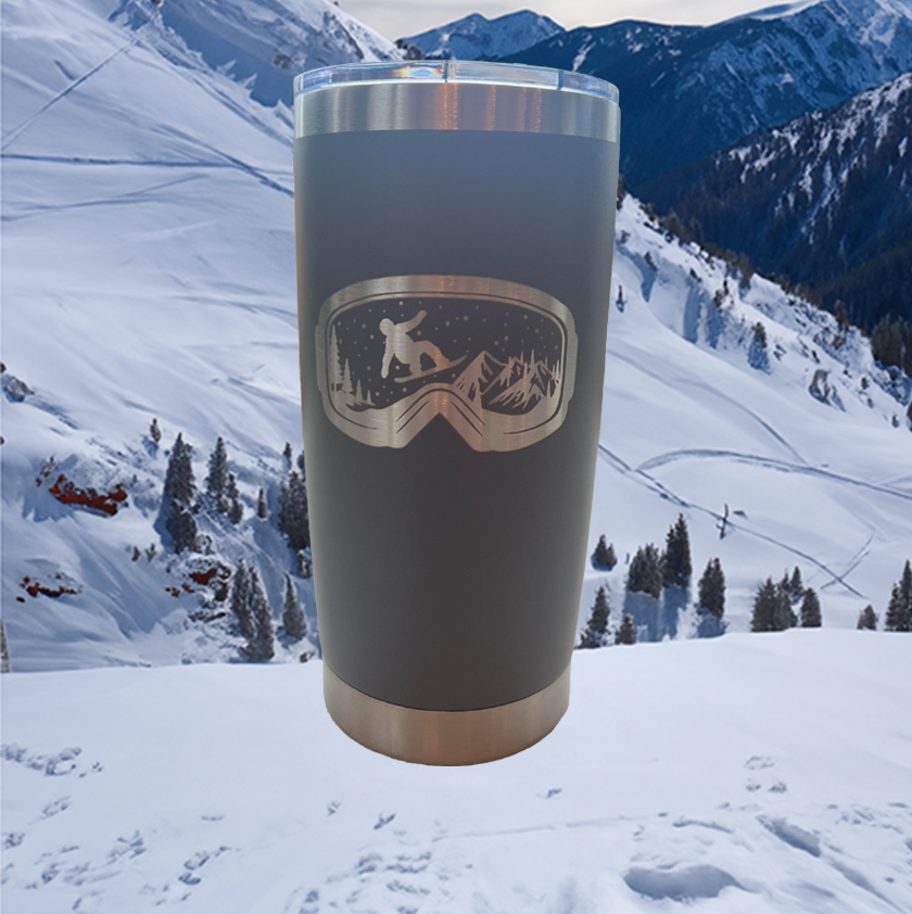 Big Air- Snowboard Engraved Tumbler Travel Mug